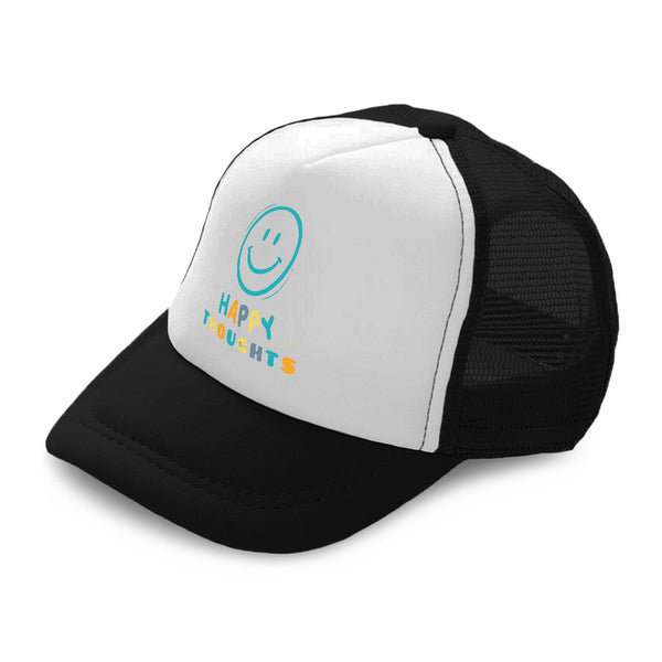 Kids Trucker Hats Happy Thoughts Sandwich Boys Hats & Girls Hats Cotton - Cute Rascals