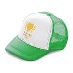 Kids Trucker Hats Kindness Begins with Me Heart Leaves Boys Hats & Girls Hats - Cute Rascals