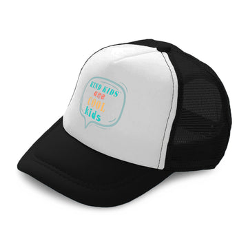 Kids Trucker Hats Kind Kids Are Cool Kids Boys Hats & Girls Hats Cotton