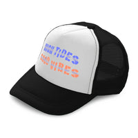 Kids Trucker Hats High Tides Good Vibes Boys Hats & Girls Hats Cotton - Cute Rascals