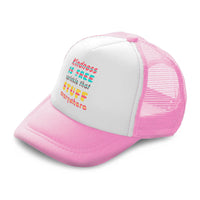 Kids Trucker Hats Kindness Is Free Sprinkle Stuff Everywhere Baseball Cap Cotton - Cute Rascals