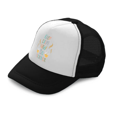 Kids Trucker Hats Keep Calm and Do Science Conical Flask Boys Hats & Girls Hats