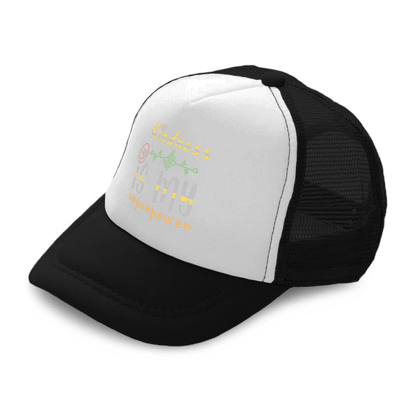 Kids Trucker Hats Kindness Is My Super Power Heart Boys Hats & Girls Hats Cotton - Cute Rascals