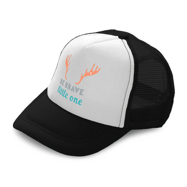 Kids Trucker Hats Be Brave Little 1 Deer Horn Boys Hats & Girls Hats Cotton - Cute Rascals