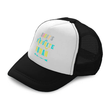 Kids Trucker Hats Daddy's Favourite Human Arrow Boys Hats & Girls Hats Cotton