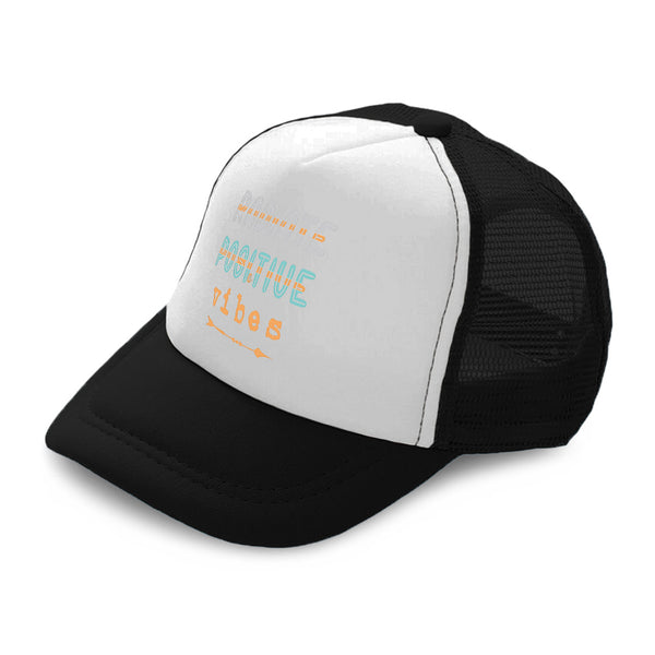 Kids Trucker Hats Radiate Positive Vibes Arrow Boys Hats & Girls Hats Cotton - Cute Rascals