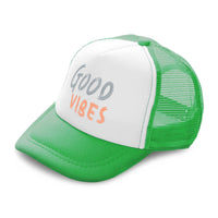 Kids Trucker Hats Good Vibes Leaves Boys Hats & Girls Hats Baseball Cap Cotton - Cute Rascals