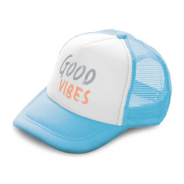 Kids Trucker Hats Good Vibes Leaves Boys Hats & Girls Hats Baseball Cap Cotton