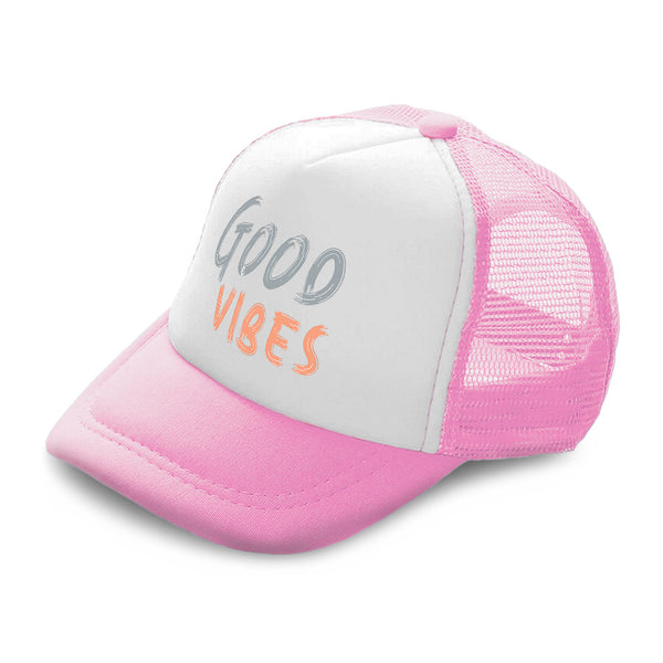 Kids Trucker Hats Good Vibes Leaves Boys Hats & Girls Hats Baseball Cap Cotton - Cute Rascals