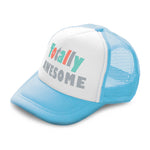 Kids Trucker Hats Totally Awesome Apple Boys Hats & Girls Hats Cotton - Cute Rascals