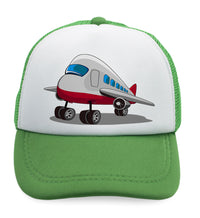 Kids Trucker Hats Airplane Cartoon A Cars & Transportation Airplane Cotton - Cute Rascals