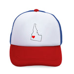 Kids Trucker Hats Idaho Heart Love States Boys Hats & Girls Hats Cotton - Cute Rascals