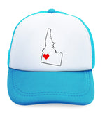 Kids Trucker Hats Idaho Heart Love States Boys Hats & Girls Hats Cotton - Cute Rascals