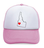 Kids Trucker Hats Idaho Heart Love States Boys Hats & Girls Hats Cotton - Cute Rascals