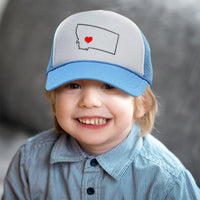 Kids Trucker Hats Montana Heart Love States Boys Hats & Girls Hats Cotton - Cute Rascals