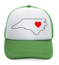 Kids Trucker Hats North Carolina Heart Love States Boys Hats & Girls Hats Cotton - Cute Rascals