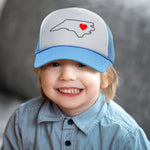 Kids Trucker Hats North Carolina Heart Love States Boys Hats & Girls Hats Cotton - Cute Rascals