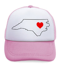 Kids Trucker Hats North Carolina Heart Love States Boys Hats & Girls Hats Cotton - Cute Rascals