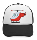 Kids Trucker Hats Helicopter Boys Hats & Girls Hats Baseball Cap Cotton - Cute Rascals