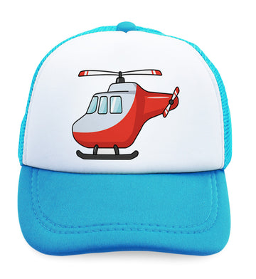 Kids Trucker Hats Helicopter Boys Hats & Girls Hats Baseball Cap Cotton