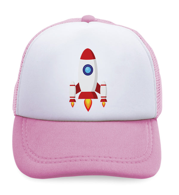 Kids Trucker Hats Space Ship Rocket Space Style E Boys Hats & Girls Hats Cotton - Cute Rascals