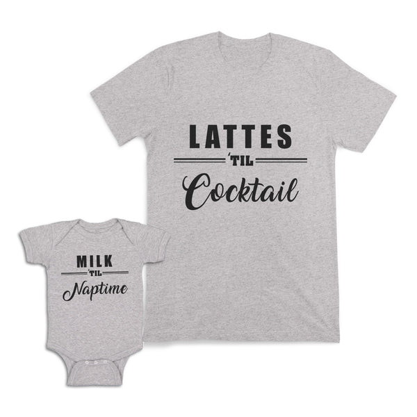 Mom and Baby Matching Outfits Milk till Naptime Lattes till Cocktail Funny