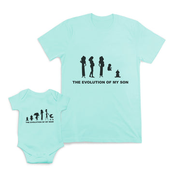 Mom and Baby Matching Outfits Evolution Mom Girl Women Pregnant Lady Cotton
