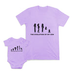 Mom and Baby Matching Outfits Evolution Mom Girl Women Pregnant Lady Cotton