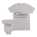 Mom and Baby Matching Outfits Chaos Creator Funny Chaos Coordinator Funny Cotton