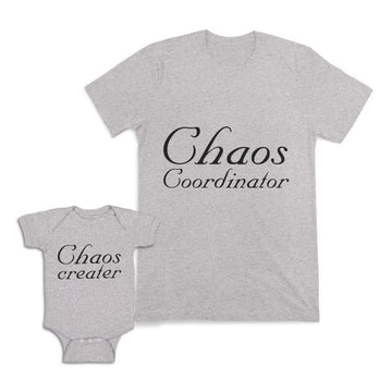 Mom and Baby Matching Outfits Chaos Creator Funny Chaos Coordinator Funny Cotton