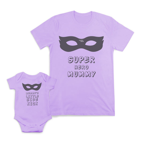 Mom and Baby Matching Outfits Super Mom Super Hero Mummy Mask Cotton
