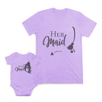 Mom and Baby Matching Outfits Her Maid Broom Arrow Mermaid Cotton