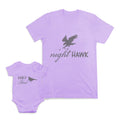 Mom and Baby Matching Outfits Night Hawk Eagle Early Bird Crow Cotton