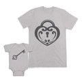 Mom and Baby Matching Outfits Keyhole Heart Key Love Symbol Cotton