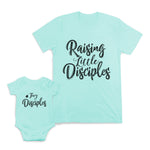 Mom and Baby Matching Outfits Raising Little Tiny Disciples Cotton