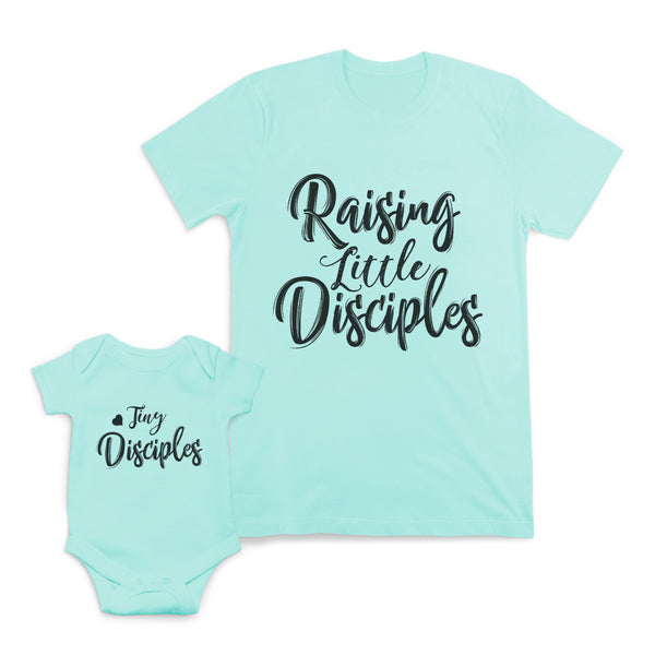 Mom and Baby Matching Outfits Raising Little Tiny Disciples Cotton