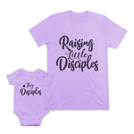 Mom and Baby Matching Outfits Raising Little Tiny Disciples Cotton