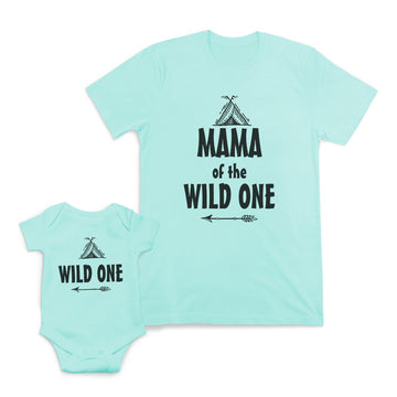 Mom and Baby Matching Outfits Mama of The Wild 1 Tent Arrow Cotton