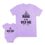 Mom and Baby Matching Outfits Mama of The Wild 1 Tent Arrow Cotton