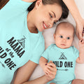 Mom and Baby Matching Outfits Mama of The Wild 1 Tent Arrow Cotton