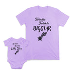 Mom and Baby Matching Outfits Twinkle Big Star Twinkle Little Star Cotton