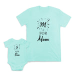 Mom and Baby Matching Outfits M for Mom Sparkle S for Son Sparkle Cotton