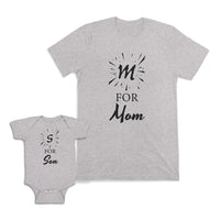 Mom and Baby Matching Outfits M for Mom Sparkle S for Son Sparkle Cotton