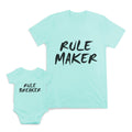 Mom and Baby Matching Outfits Rule Maker Breaker Children Cotton