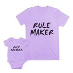 Mom and Baby Matching Outfits Rule Maker Breaker Children Cotton