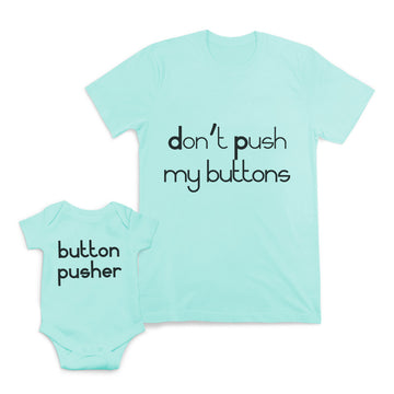 Mom and Baby Matching Outfits Do Not Push My Buttons Pusher Cotton