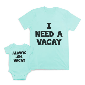 Mom and Baby Matching Outfits I Need A Vacay Always on Vacation Cotton