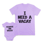 Mom and Baby Matching Outfits I Need A Vacay Always on Vacation Cotton