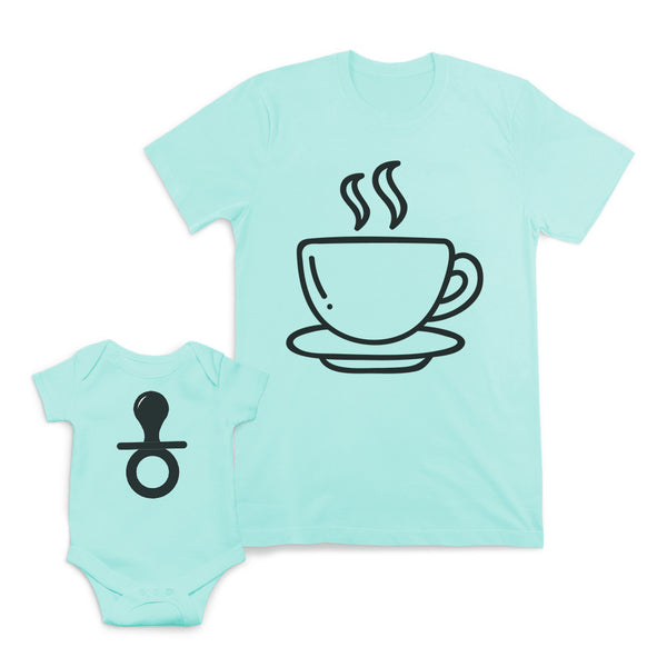 Mom and Baby Matching Outfits Hot Coffee Mom Life Cotton