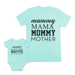 Mom and Baby Matching Outfits Mummy Mama Mommy Baby Beautiful Lady Cotton